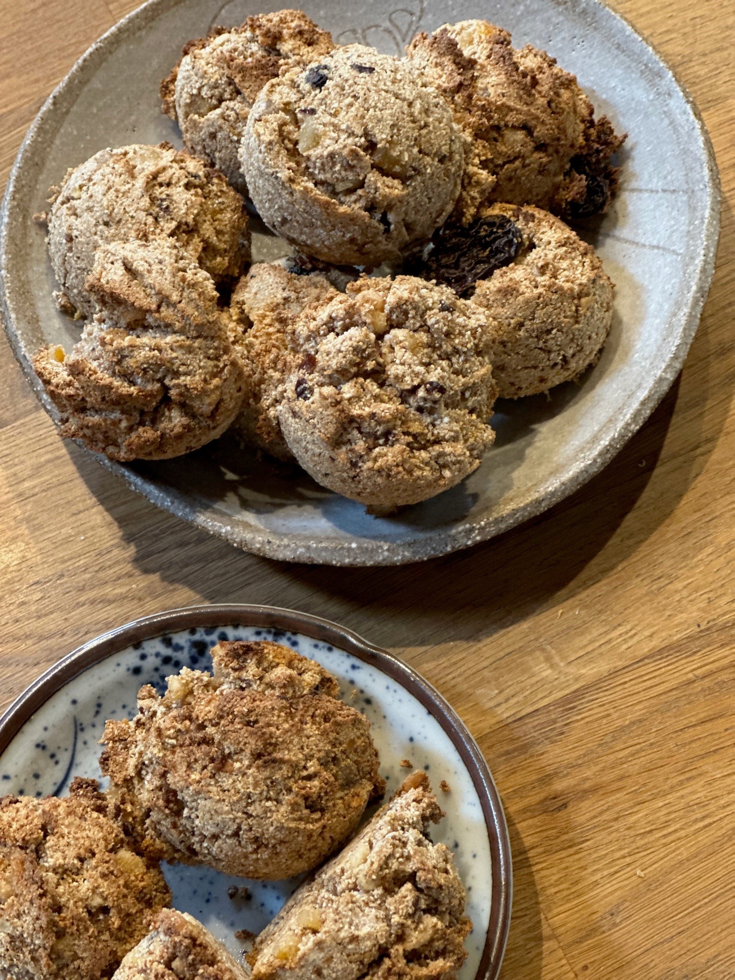 Rock cakes after baking