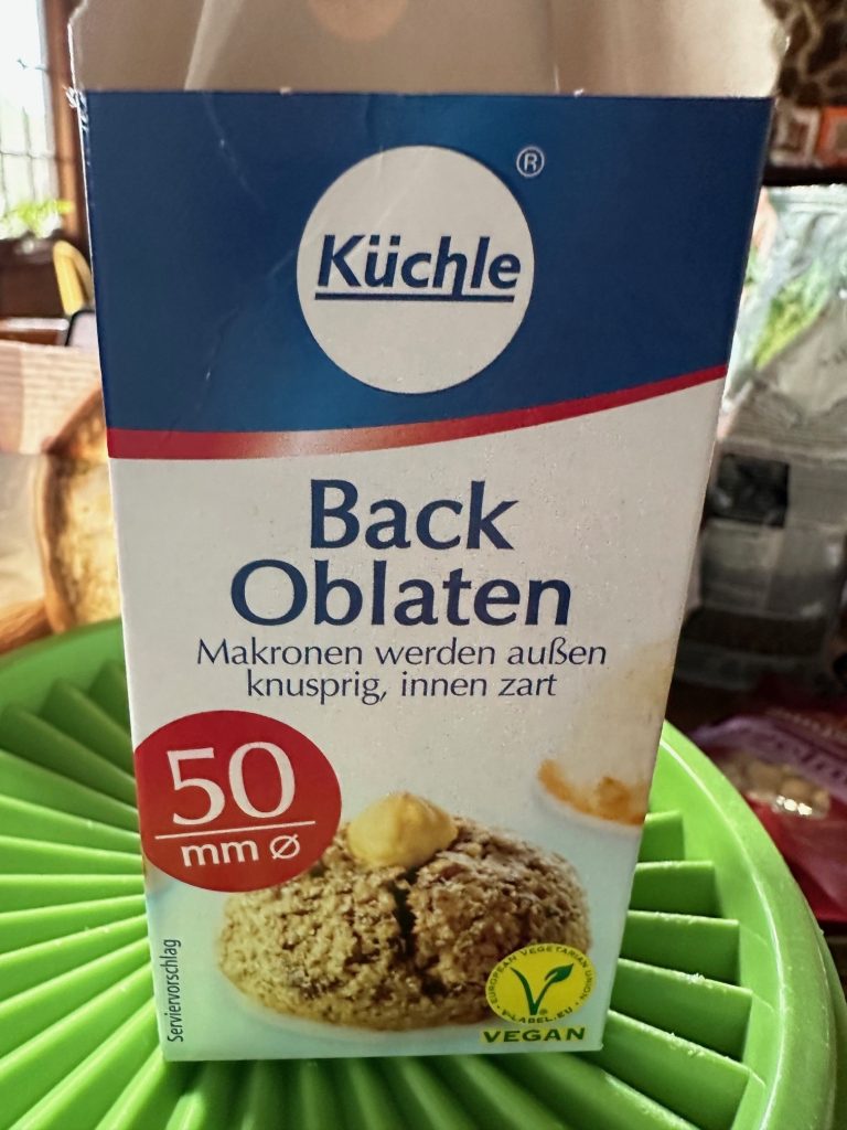 Back oblaten wafer